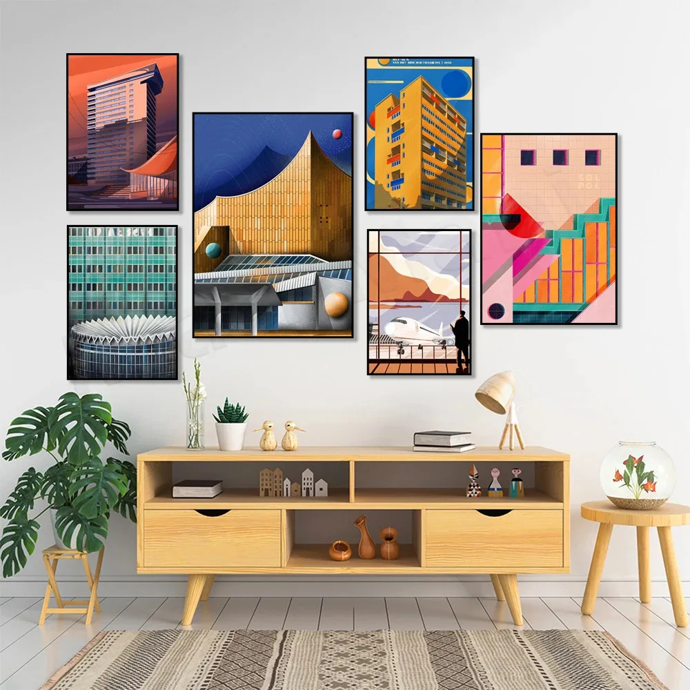 Warsaw Rotunda, Dawn, East, Arctic, Last Glacier poster, Sepelja, Berlin, Warsaw sunset architecture travel poster print