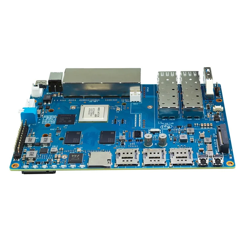 For Banana Pi BPI-R4 Mediatek MT7988A Quad-Core Arm Cortex-A73 4GB DDR4 8GB EMMC Smart Router Board Durable-X64A