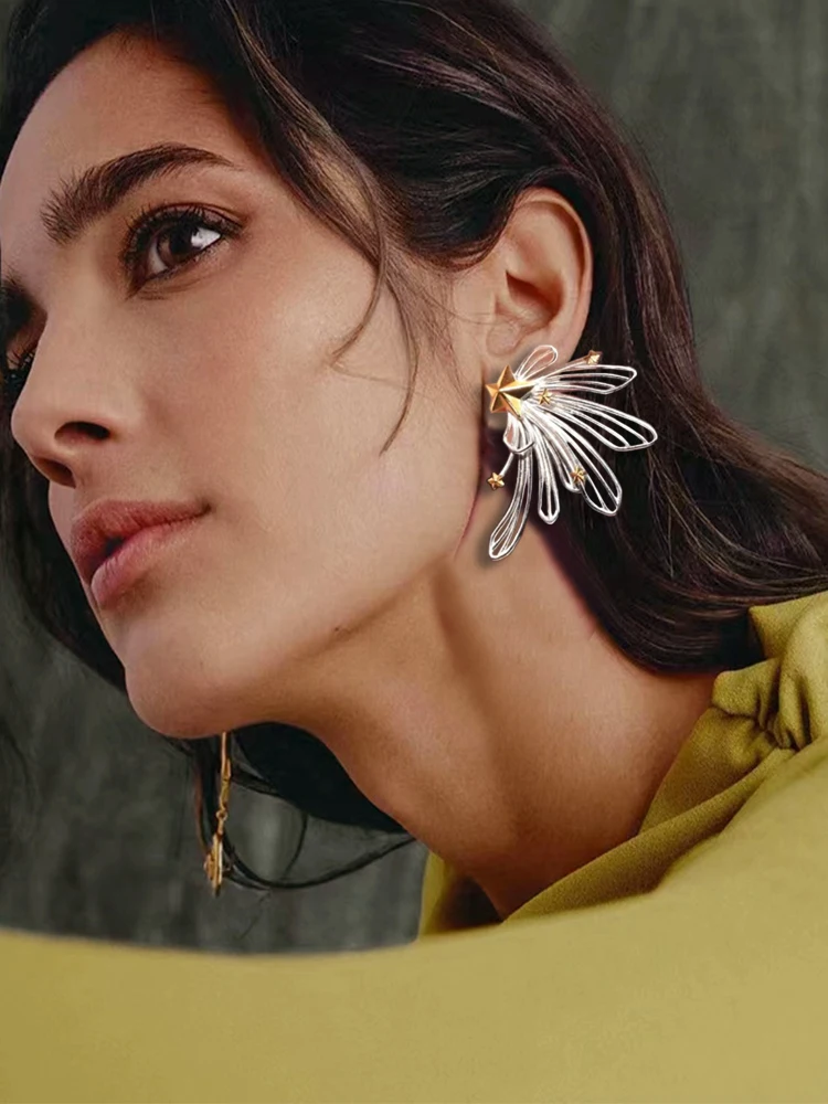 

Fashion Hollowed Out Wing Earrings For Women, Earrings and Accessories for Women
