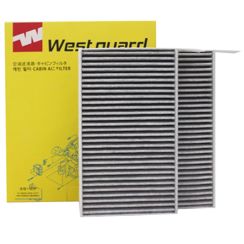 WESTGUARD Air Cabin Filter for TESLA Model 3 Model Y Air Conditioner Filter HEPA Electrostatic Cotton Eradicate Odors 2 Pcs/Set