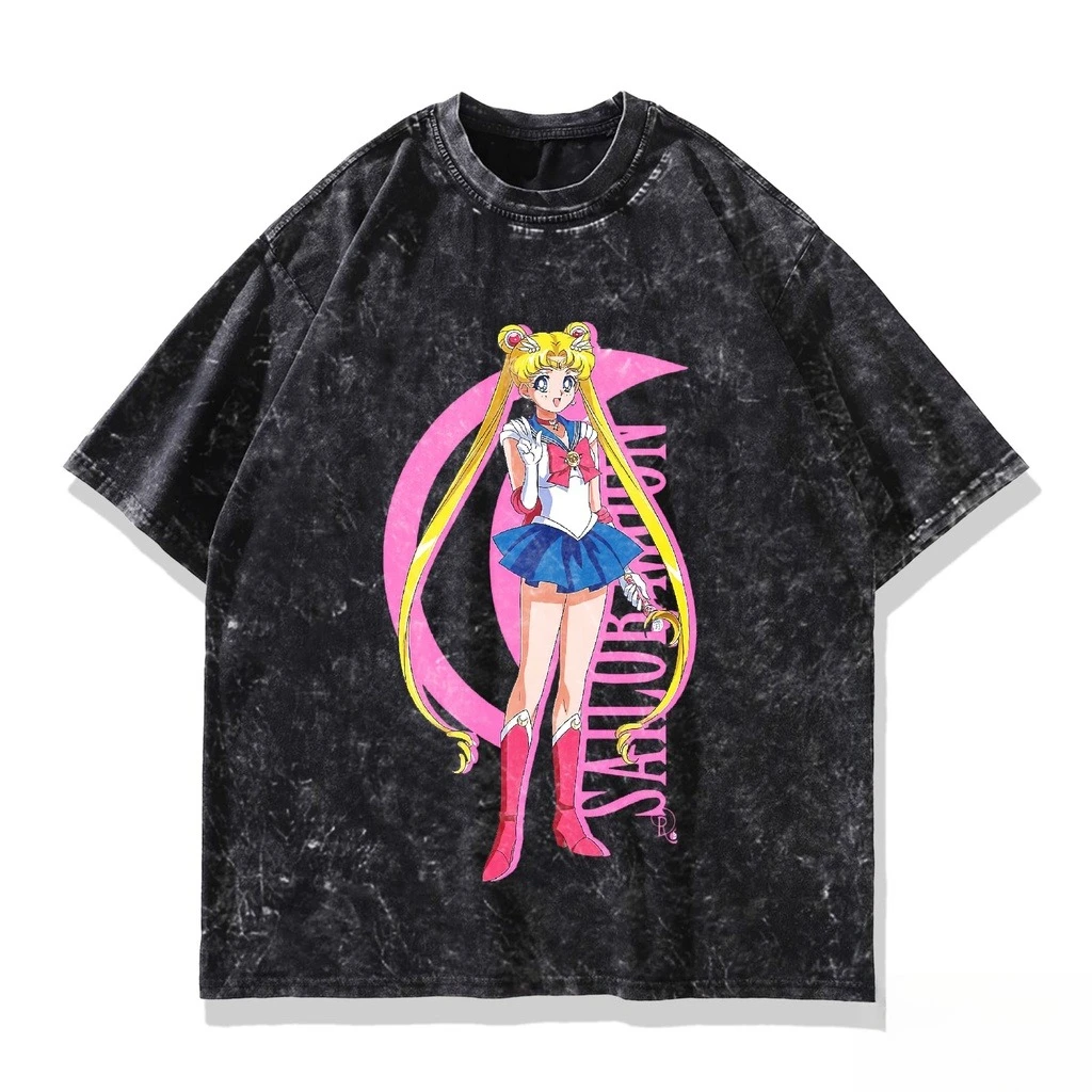 

Мужская футболка большого размера с изображением Сейлор Мун, новая летняя модная мужская и женская уличная футболка в стиле ретро Y2K