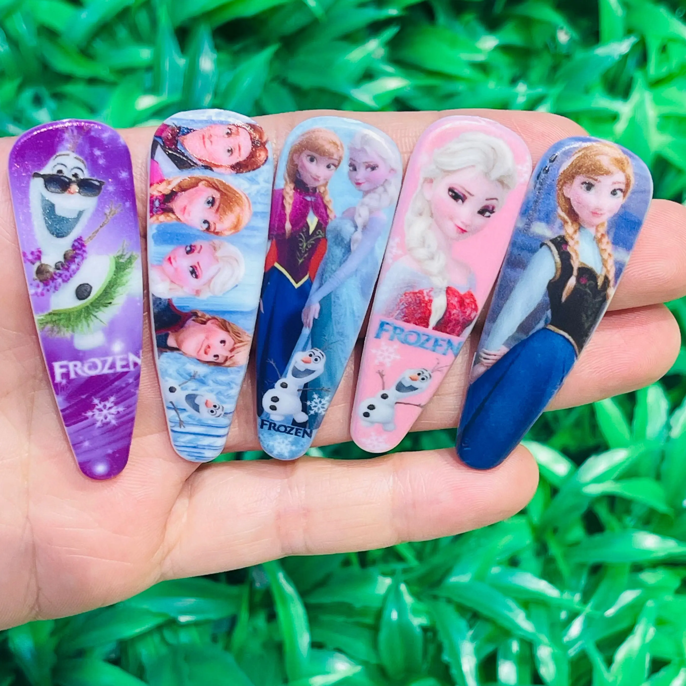 4-5Pcs Cartoon Princess Elsa Anna BB Hair Clips Kids Hairpins Girls Hair Accessories Baby Headdress Barrette Party Gift