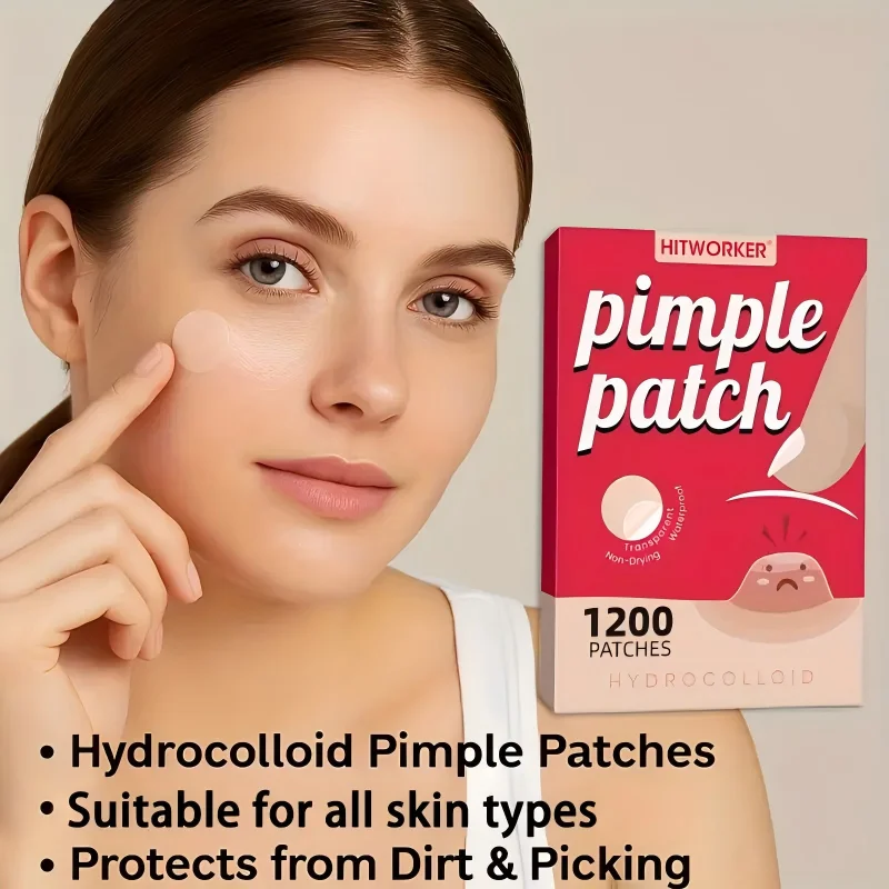 1200 pieces/set of hydrogel patches for acne coverage, suitable for both men and women, suitable for all skin types