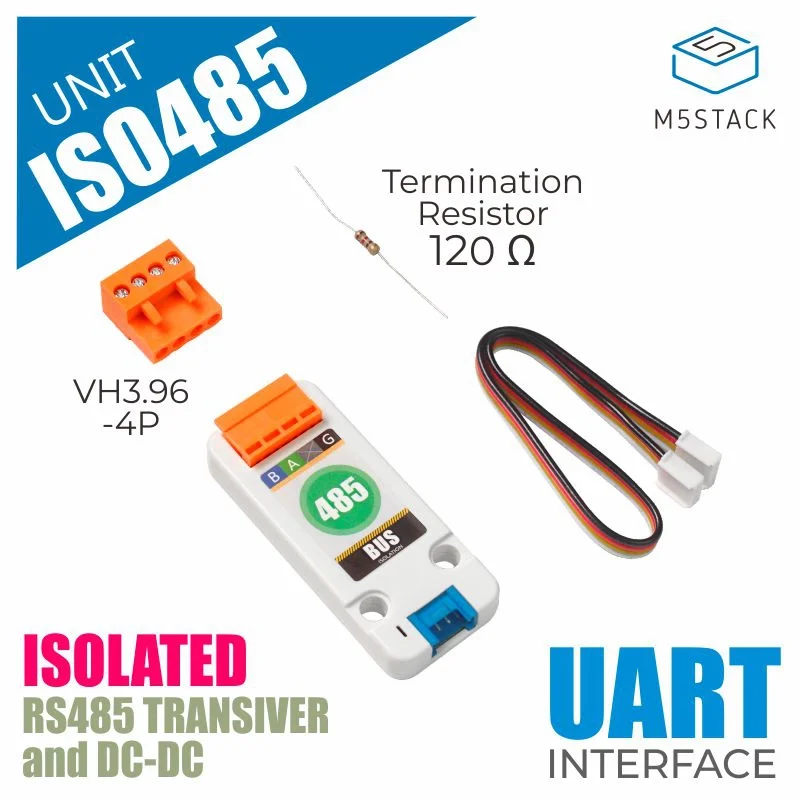 M5Stack Official RS485 Isolated Unit Half Duplex Transceiver CA-IS2082W