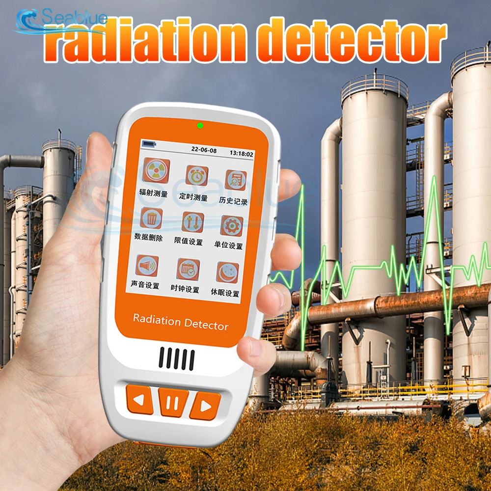 1 Set Portable Geiger Counter Nuclear Radiation Detector LCD Display Screen Personal Dosimeter Detectors Beta Gamma X-Ray Tester