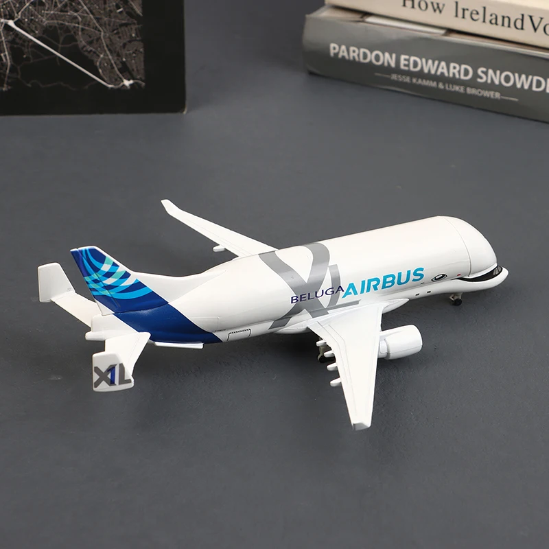 نموذج طائرة من سبيكة النقل بيلوغا، 20 سم A300-600 لعبة طيران الحوت الأبيض #5