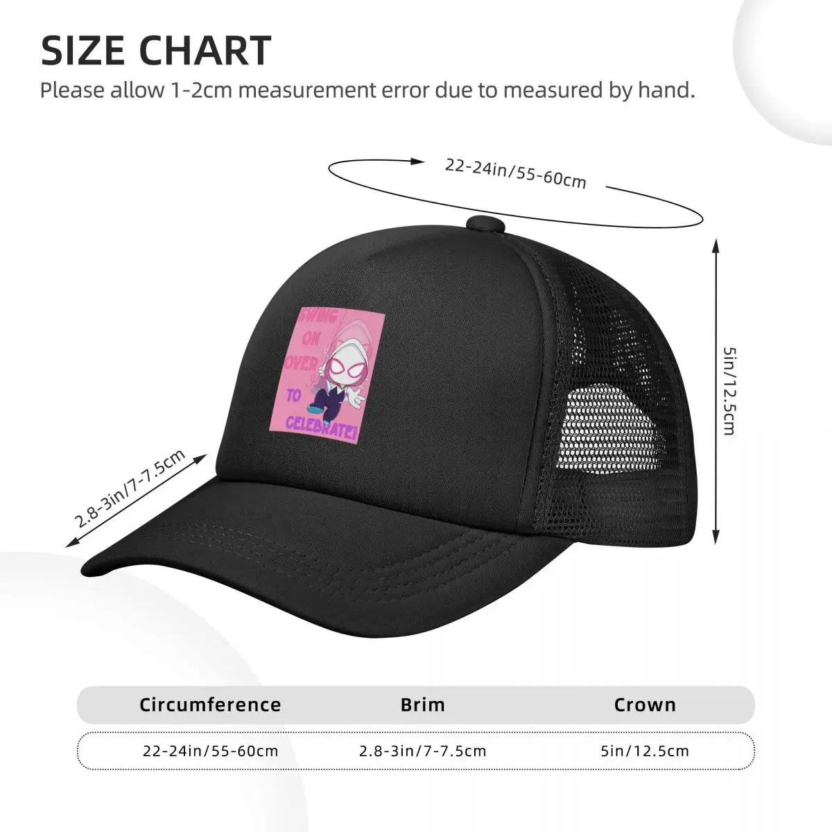 Ghost Spider Mesh Baseball Caps Snapback Fashion Baseball Hats Breathable Casual Casquette Outdoor Unisex