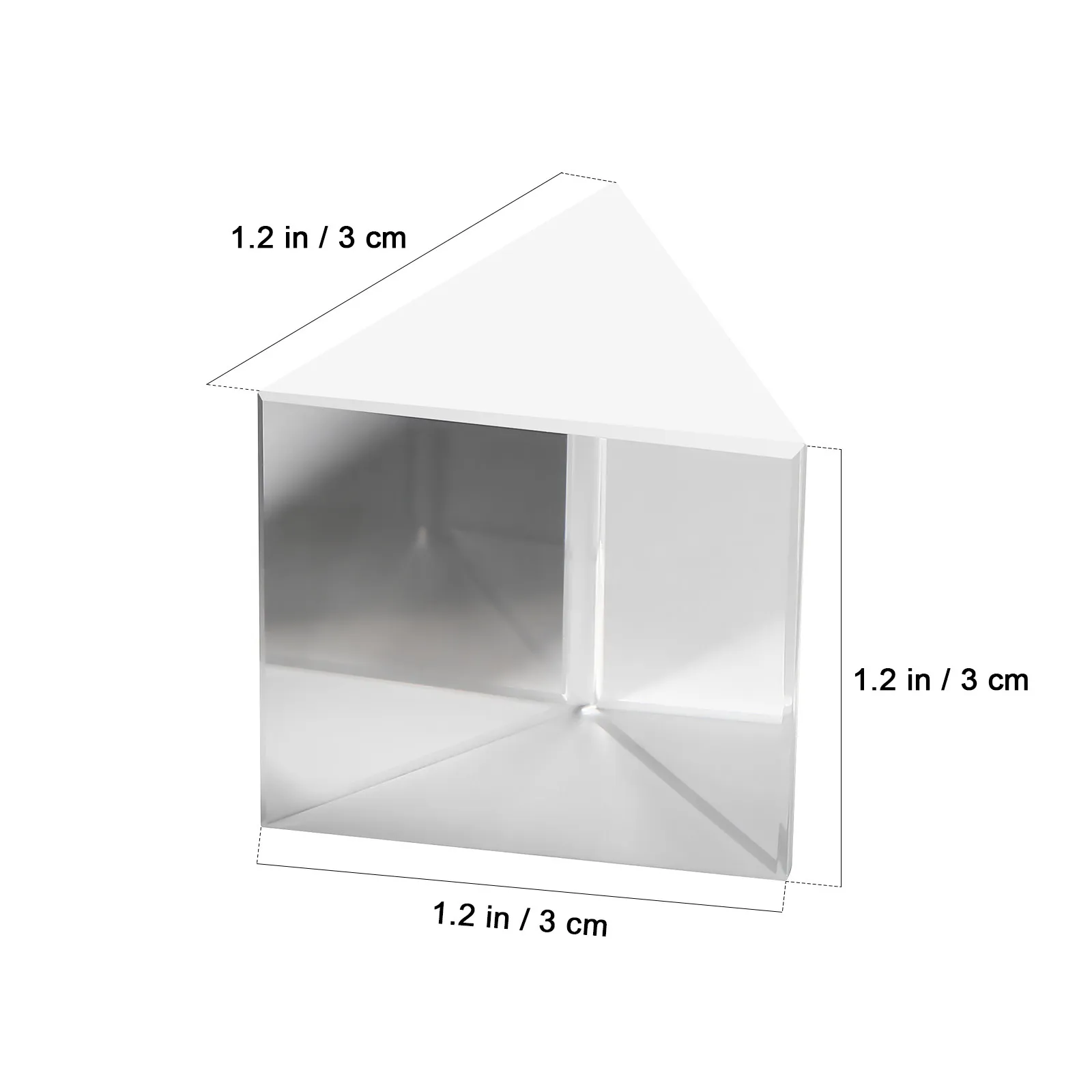 4Pcs Optical Grade Glass Triangular Prism Multifunction Light Refraction Tool for Classroom Photography Research Spectrum