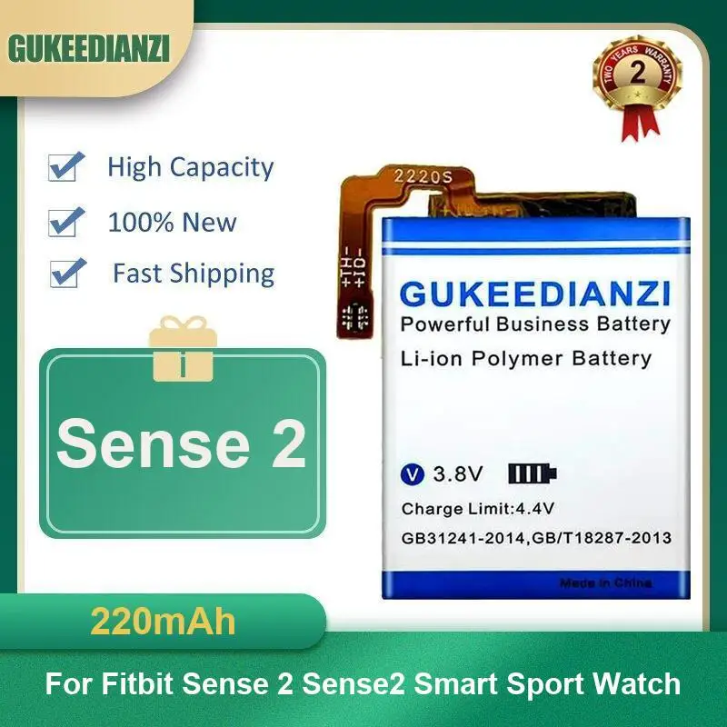 Аккумулятор для умных спортивных часов Fitbit Ionic, Blaze FB502, Charge 5 / Charge5, Sport Sense 2, Sense2, Versa2, Versa