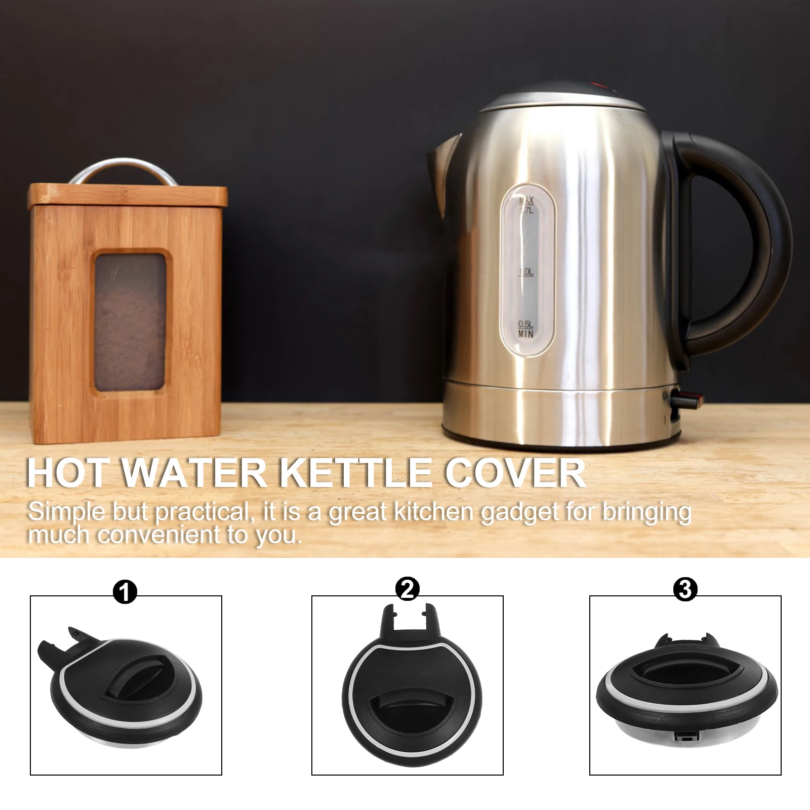

Electric Kettle Lid Wear Resistant Easy Install Remove Water Boiler Teapot Cover Heating Kettle Accessories Kitchen