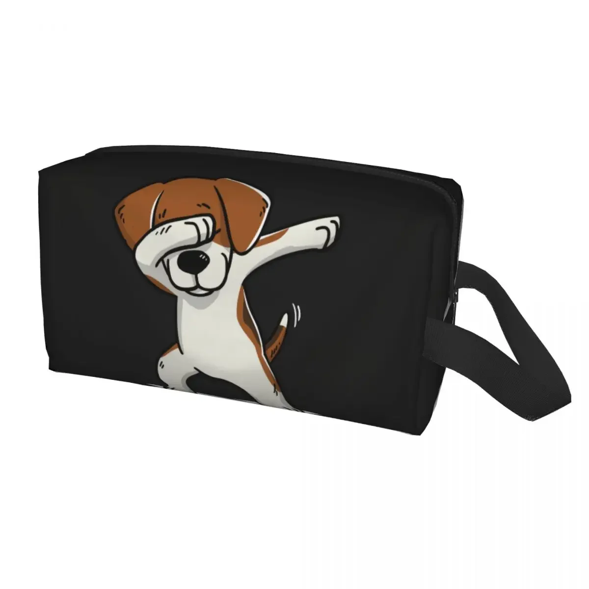 Dabbing Beagle Makeup Bag for Women Travel Cosmetic Organizer Kawaii Dog Storage Toiletry Bags