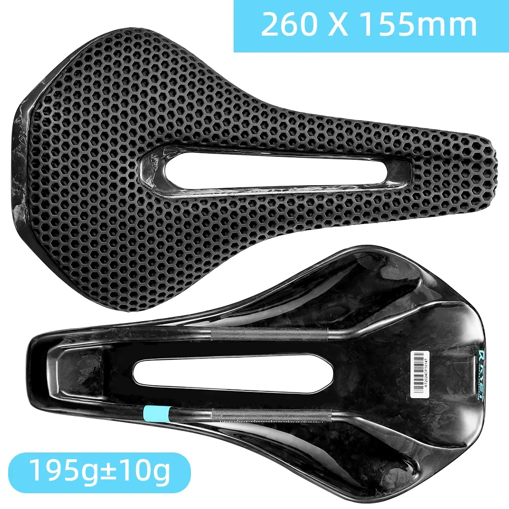 RYET 135/145/155mm 3D Printed Full Carbon Bicycle Saddle 245mm 260mm Bike Saddle for MTB Gravel Road Seat Bicycle Parts image 3