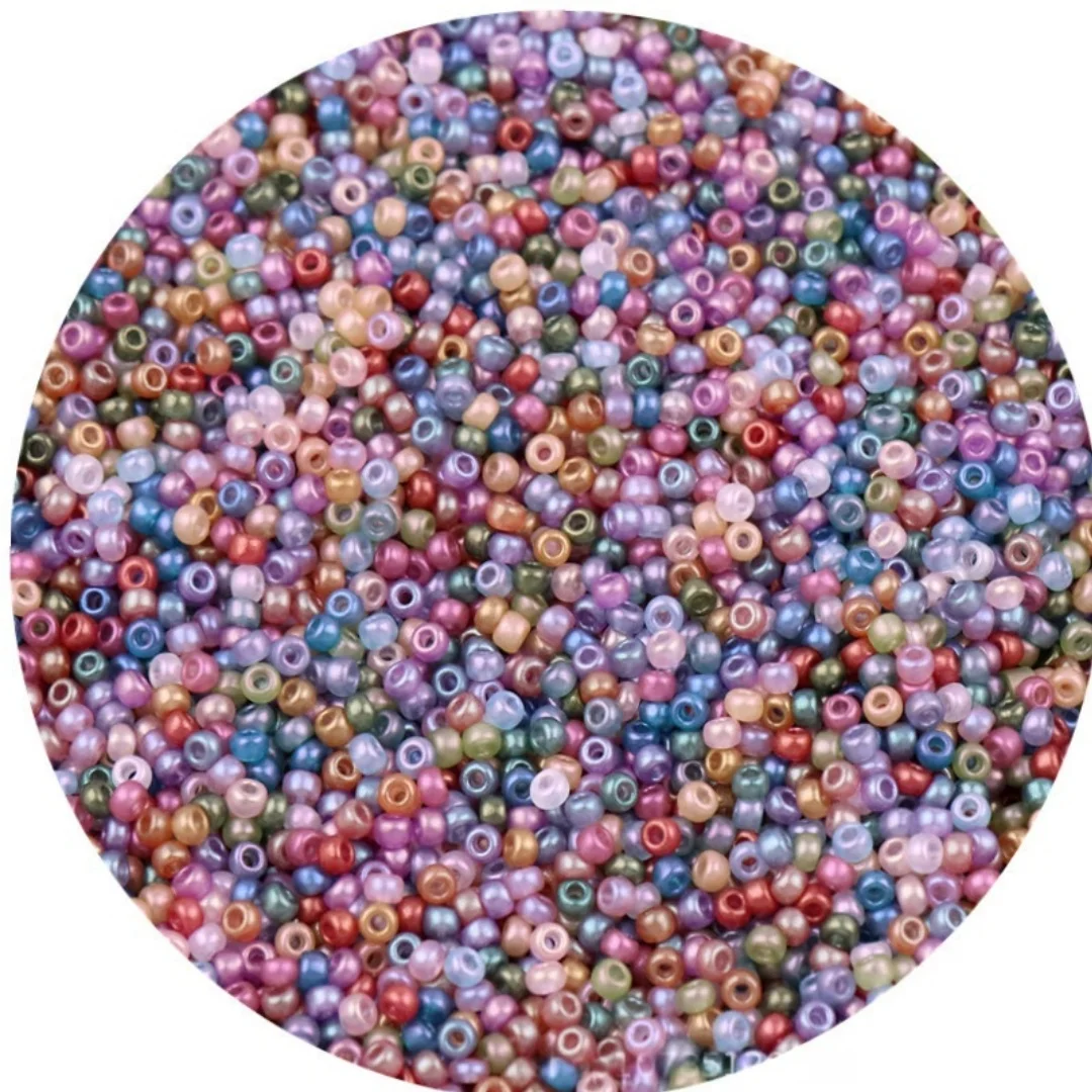 Nicht verblassende 1,5mm/2mm Perlenfarbe, farbige Imitation von Miyuki Glasreisperlen, handgefertigter DIY-Armbandschmuck, lose Perlen – Detail 5