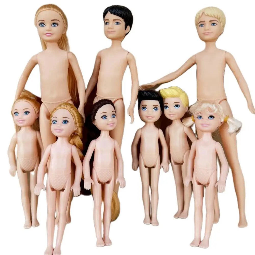 13cm Mini Kelly 5-inch Little Boys Girls Teenager Sisters Brothers Dark Ordinary Skin Naked Body Bjd 1/12 Toys For Kids