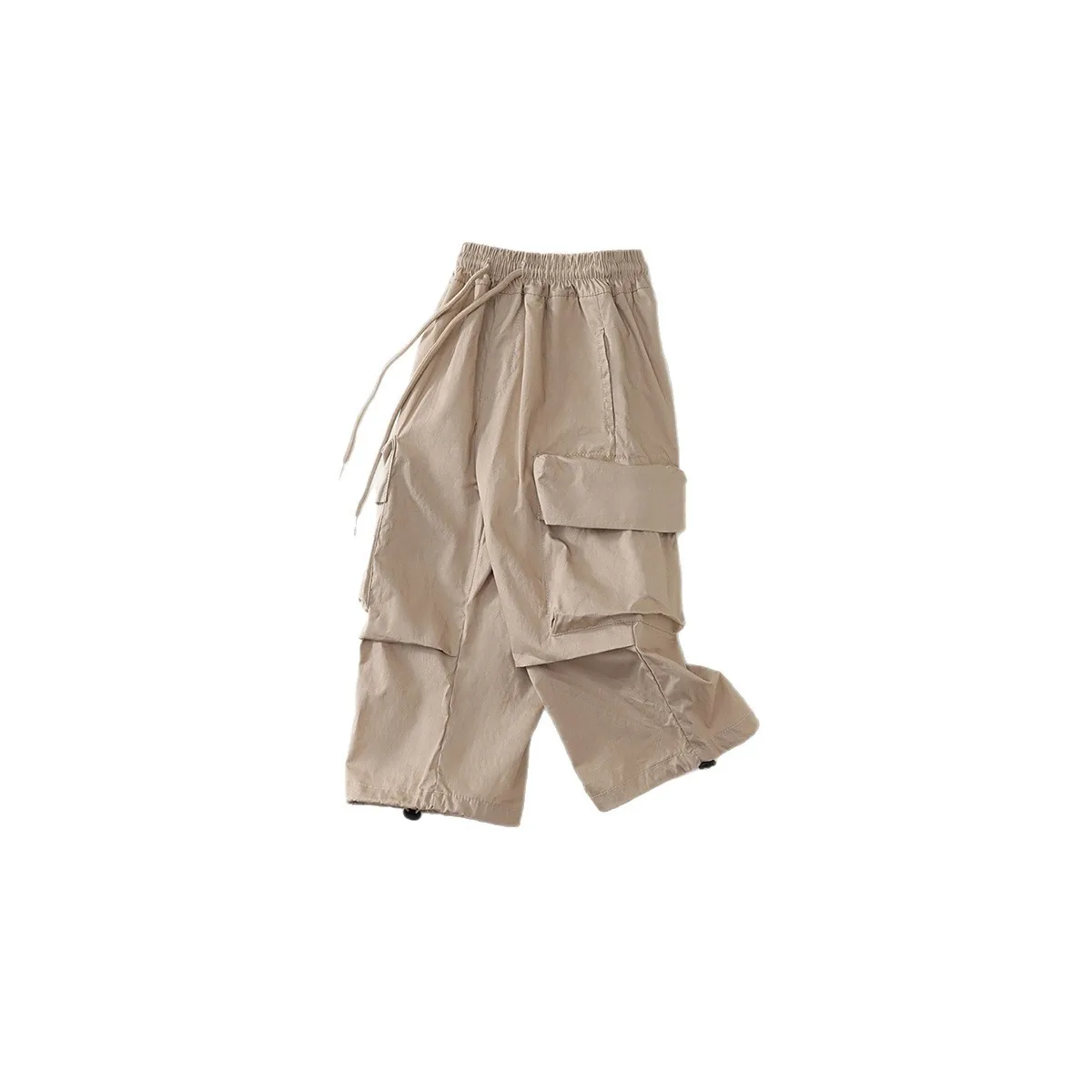 Children Loose Trousers Girls Cargo Pants Teen Kids Fashion Casual Sweatpants Streetwear Pockets Design Pants Trendy Cool 5-14Y