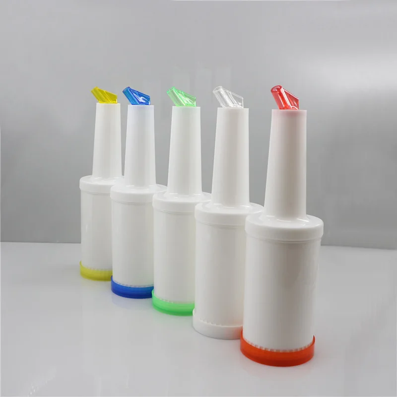 6 Pcs 1L Dispenser Container Bar Bartender Pour Bottles Bartending Set Dispenser Bottle Bar Pour Bottles