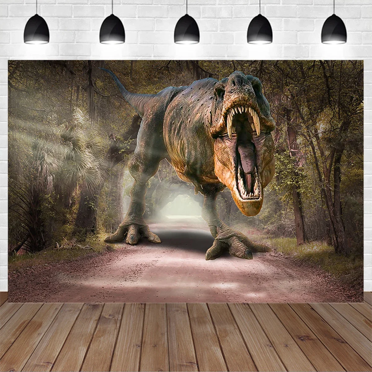 Jurassic Dinosaur Theme Party Photography Background Forest Baby Boy Birthday Backdrop Banner Studio Photocall Decoration Prop