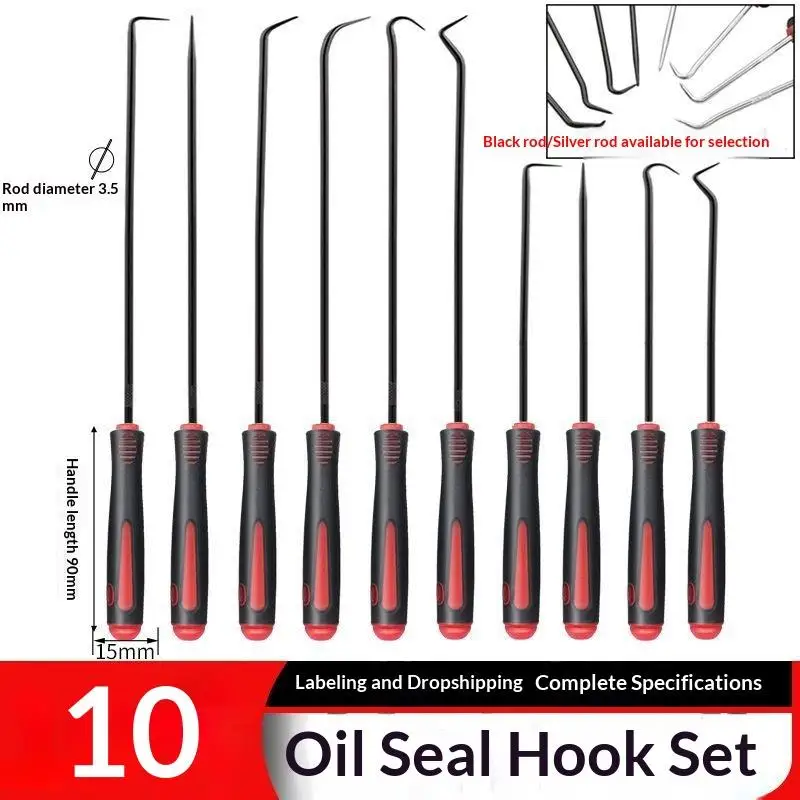10PCS Pick and Hook Set for Car Oil Seal O Ring Gasket Removal Multi Function Automotive Repair Gadget Set
