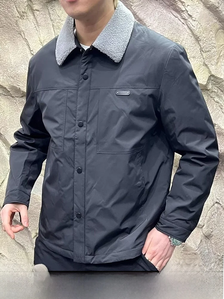 

High Puffin Men's down Jaet Coat Warmth Collar Flap Design Polyester Fiber Du down Filling Casual Sle Regular Fit