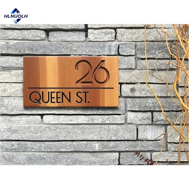 

Custom Signs Laser Cut 28/40/45cm Retro Wooden 3D House Number Sign Outdoor Street Name Plate Home Decor Plaques New Home Gift