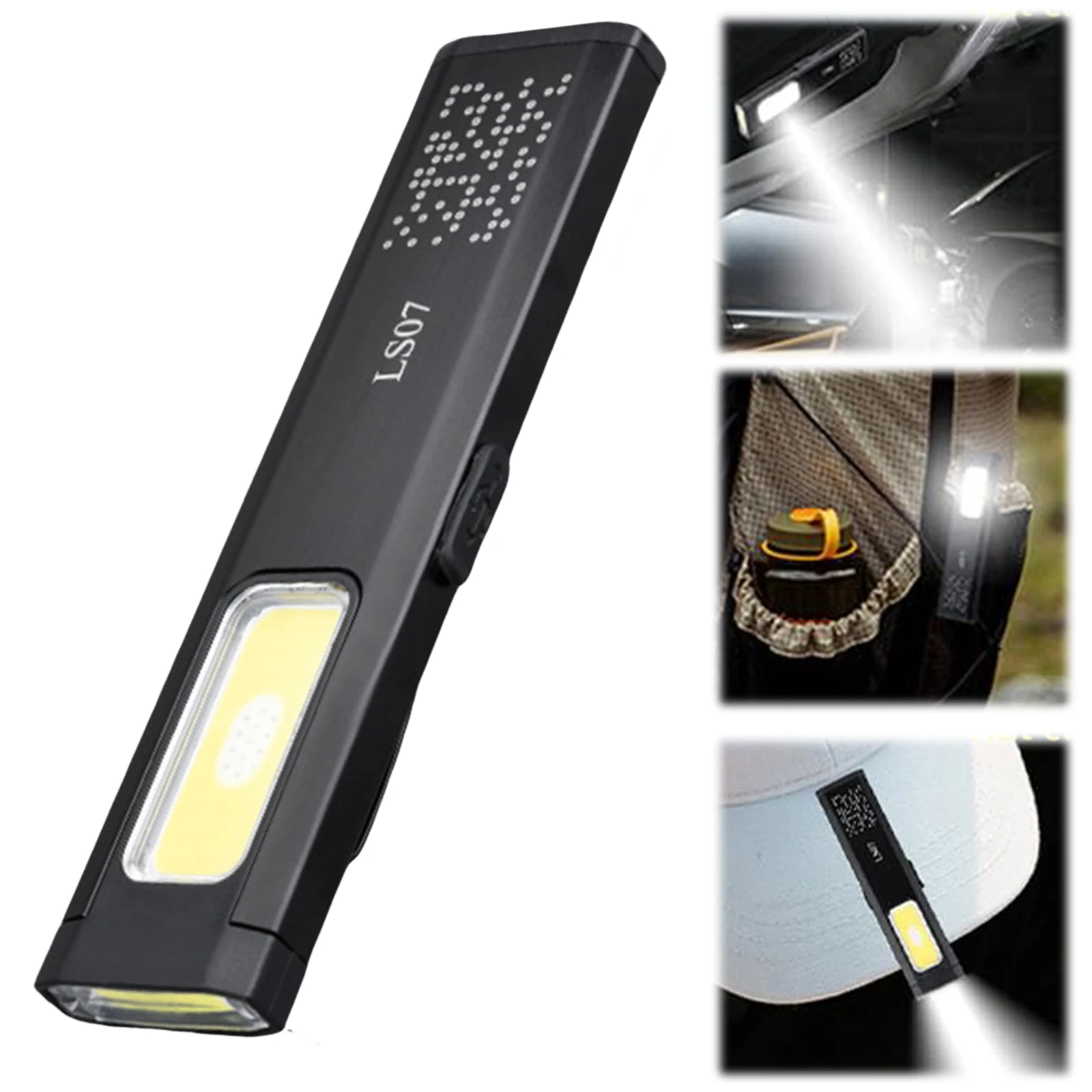 

Rechargeable Multi-Mode Pocket LED Flashlight W/Magnetic&Clip Multi-Mode Small Flashlight for Home Camping Emergency Use