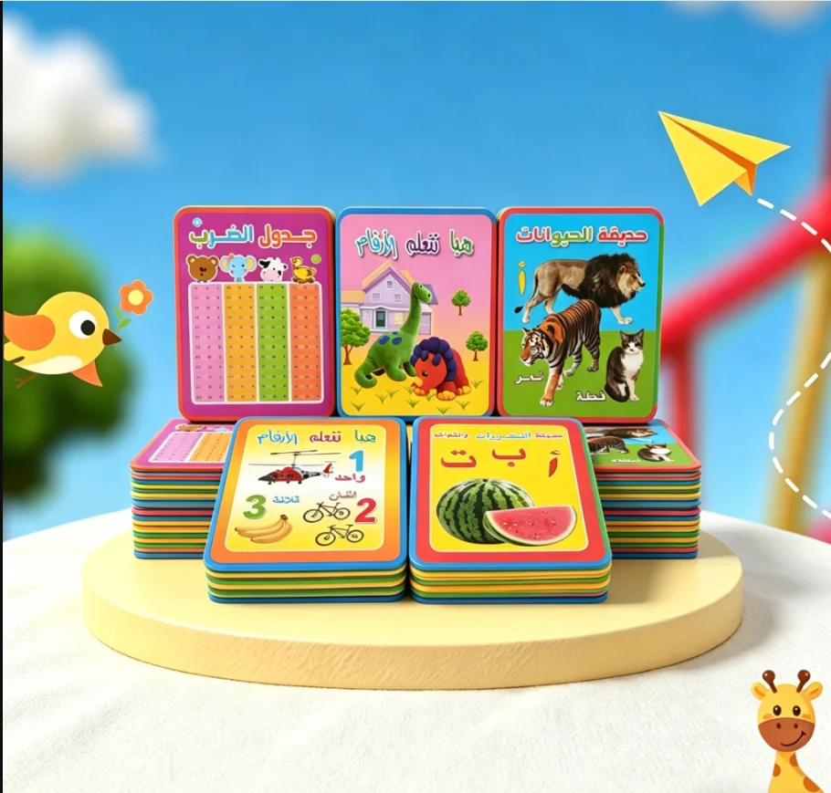 Educación Cognitiva Árabe: Colección de Actividades Cognitivas para Animales, Plantas, Frutas y Vegetales
