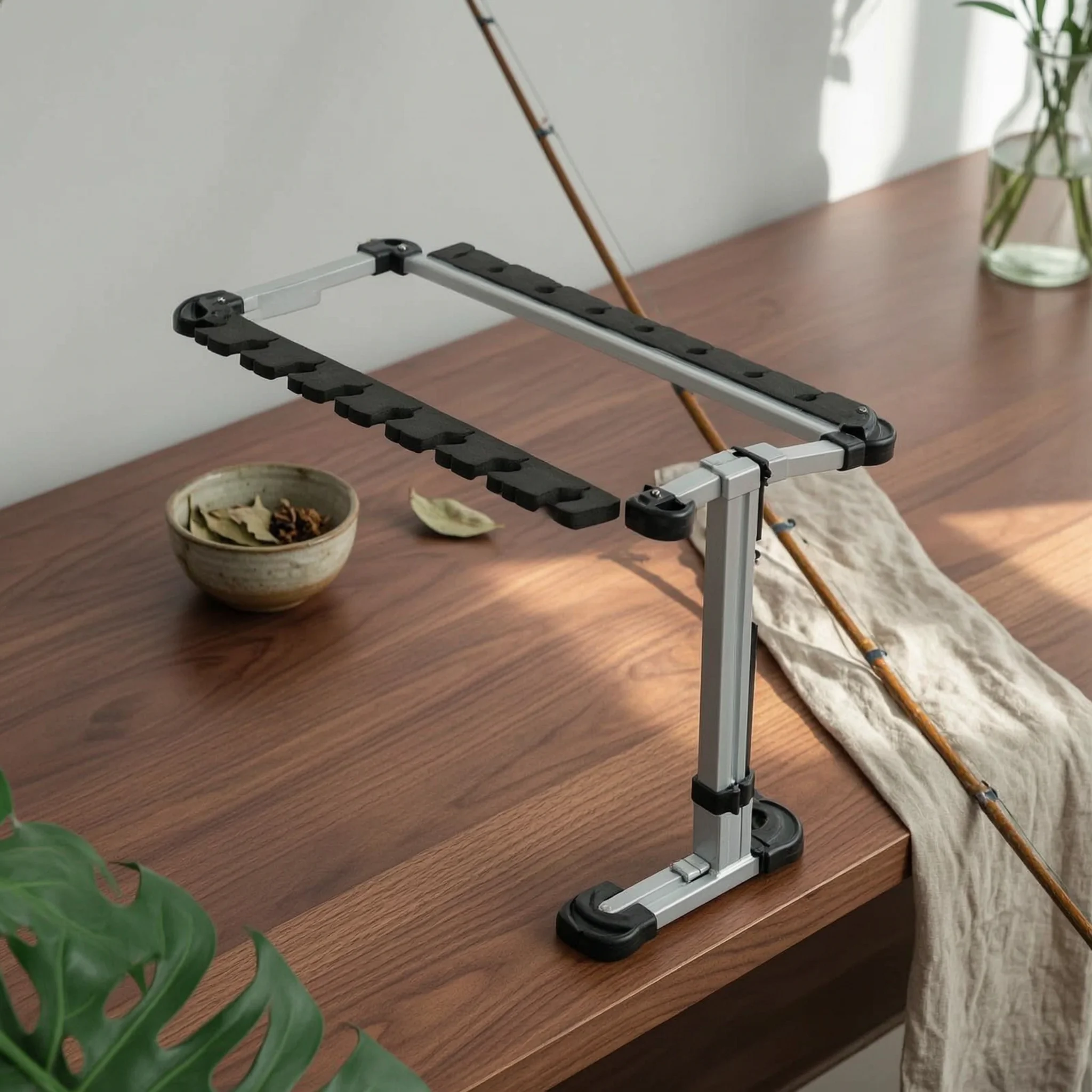 Fishing Rod Rack Upright Fishing Rod Storage Rack Sturdy Large-Capacity for Anglers, Garage, Tackle Room