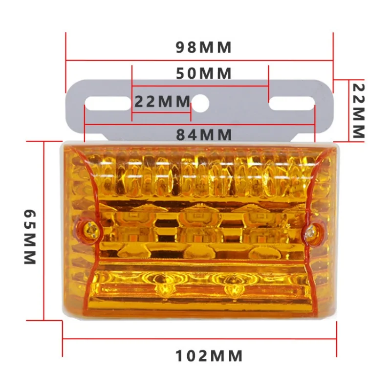 Truck Clearance Light 24V LED Marker Lights for Trailer Lighting Van Side Lamp Red Yellow White Blue