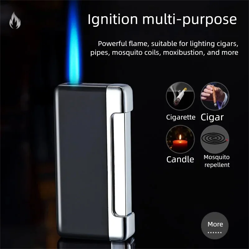 Great discount hot selling direct blue flame windproof lighter can be typed wholesale windproof compact and lightweight