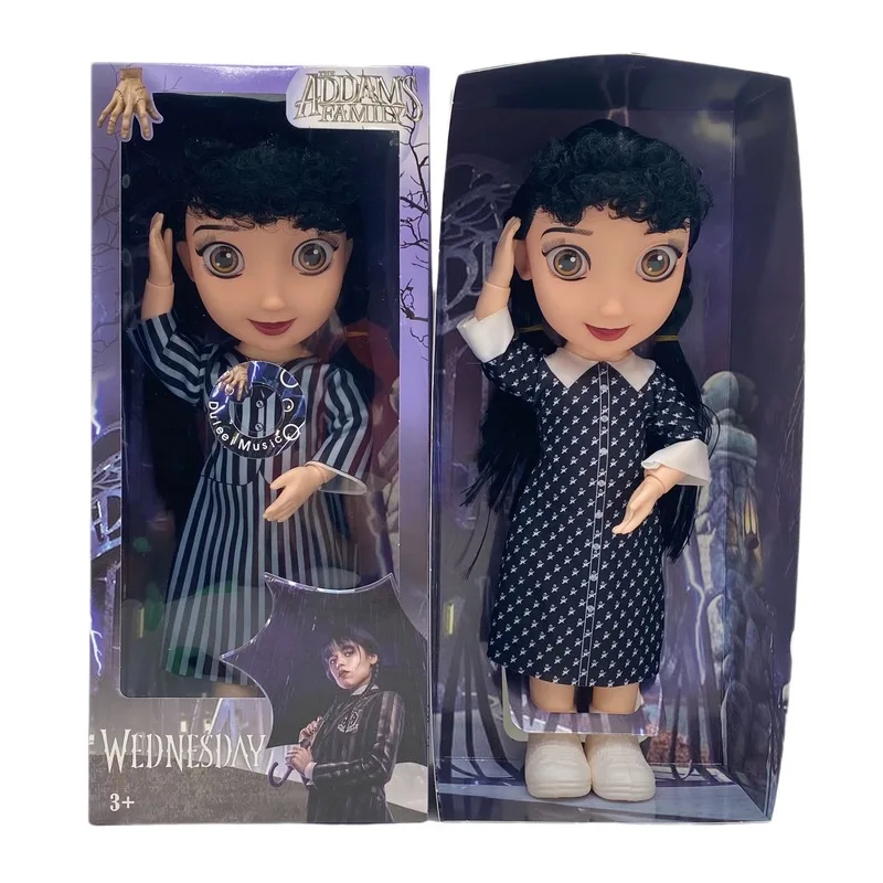 

14 Inch Wednesday Addams Anime Movable Doll Family Action Figure Bjd Jointed With Full Set Clothes Dress Up Toys For Kids Gifts