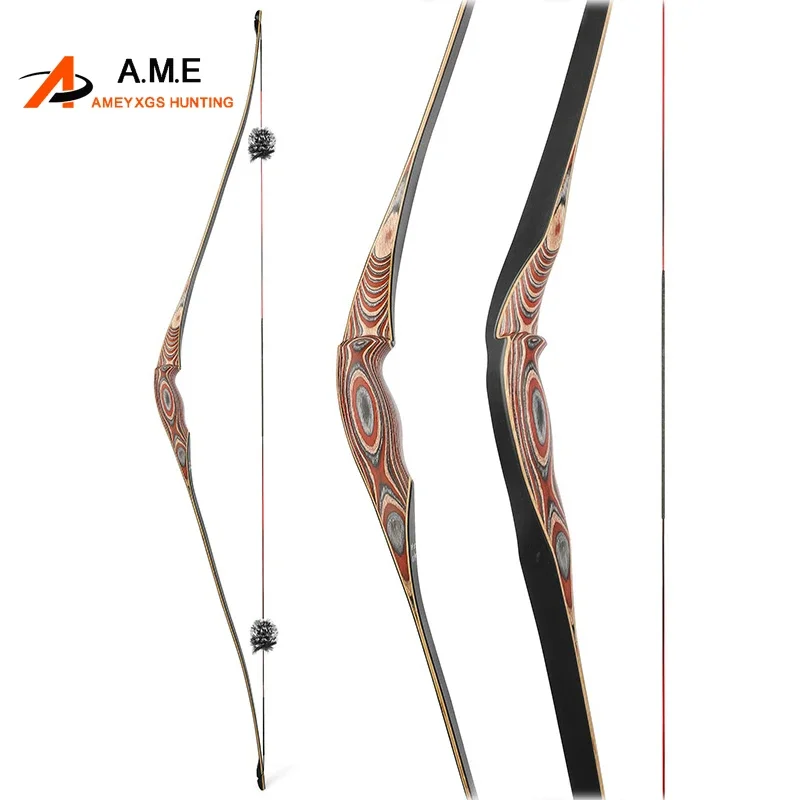 58Inch Archery Traditional Bow 20-50lbs R/L Hand High Strength Epoxy Bow Limbs Color Wood Handle For Shooting Hunting Bow