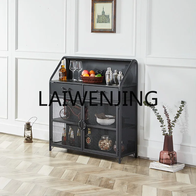 RWJ Kitchen Cupboard Dining Table Iron Restaurant Tea Cabinet Locker