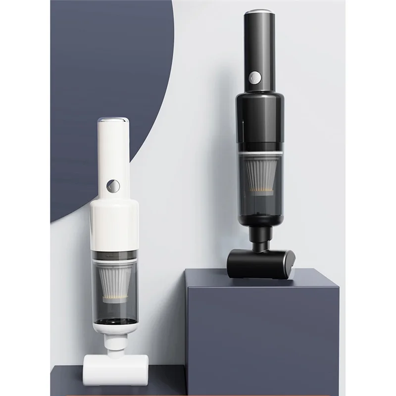 ABGR-車用掃除機 10000Pa 2 in 1 ワイヤレス充電エアダスター ホームオフィス用 ホワイト