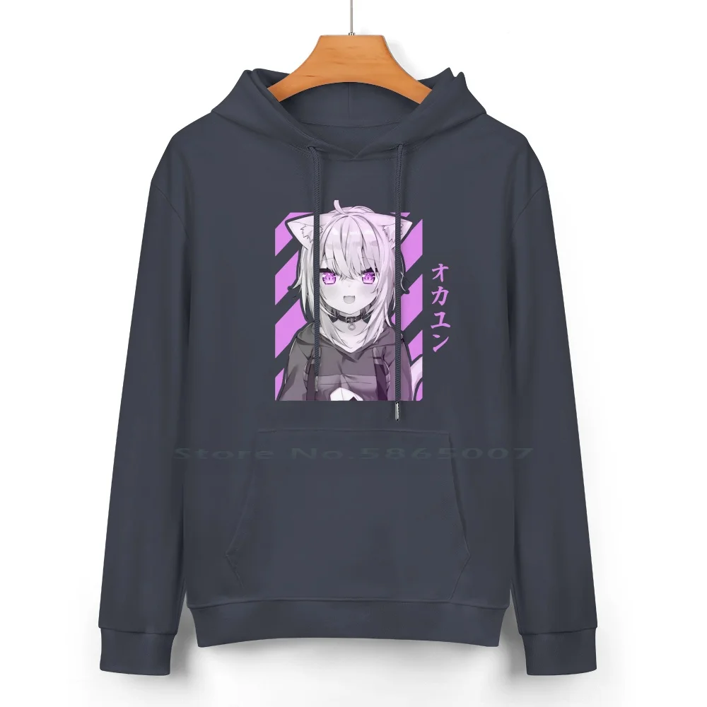 Nekomata Okayu Design Pure Cotton Hoodie Sweater 24 Colors Anime Hololive Holostar Virtual Streaming Streamer Gawr Gura Mori