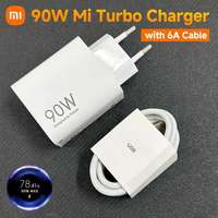 90W 6A Turbo Fast Wall Charger For Xiaomi 14 13 Ultra 15 POCO F7 X7 Pro F6 X5 Redmi Note USB Type C Cable
