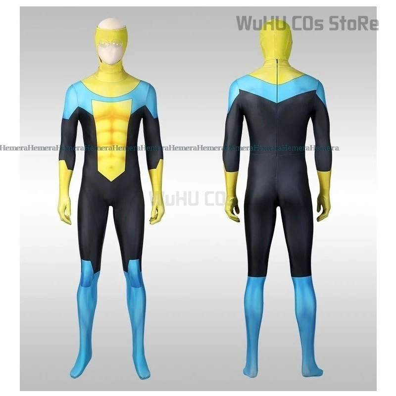 Anime Cartoon Invincible Mark Grayson Cosplay Men Costume Male Superhero Omni-man Atom Eve Man Halloween Carnival Cloth Disguise