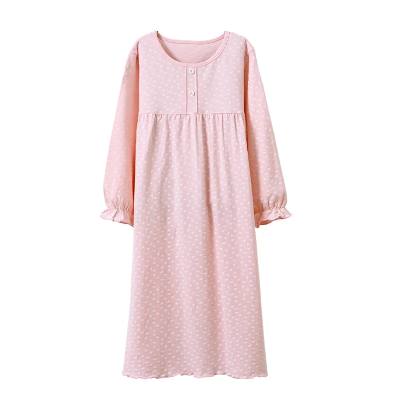 new delivery children clothes baby spring autumn long sleeve pajama Nightdress  cotton home clothes 110-170 3-15year students