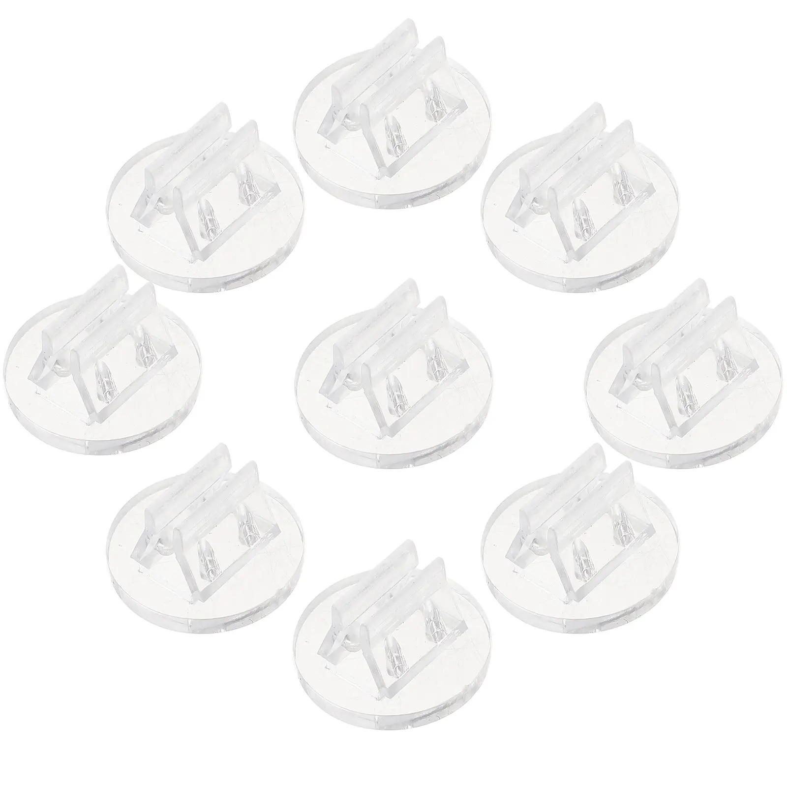 

100Pcs Clear Plastic Business Card Holder Organizer for Desk Vertical Card Stand Multiple Cards Display Holder Office Home