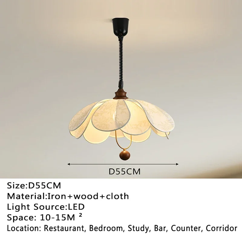 TEMOU Nordic Pendant Lamp Creative Modern Art Study Villa Hotel Bedroom LED Chandelier Dinning Room  Retro