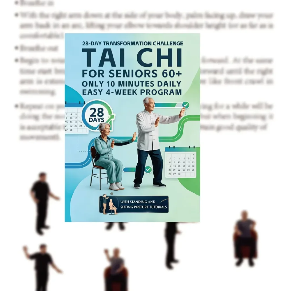 Tai Chi Fitness Guide Book 28-Day Easy Exercise Manual Joint Protection Balance Workout for Seniors Beginners Home Training view 5