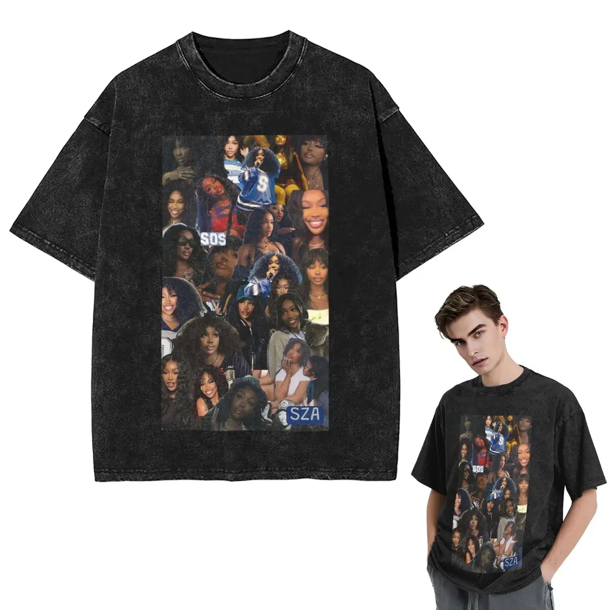 

Уличная одежда, футболки SZA Song Singer, стираная футболка с коротким рукавом, футболка в стиле хип-хоп, топы, футболки для мужчин и женщин
