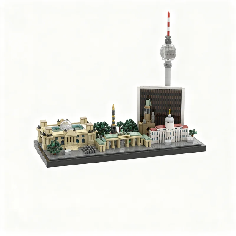 2086 деталей MOC, модель архитектуры Берлина, строительные блоки, конструктор, идея для рождественского подарка, образовательный кирпичик, 3D-конструктор для самостоятельной сборки.