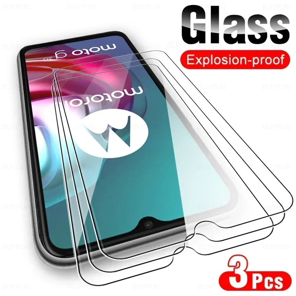 3Pcs Tempered Glass Case For Motorola Moto G30 G20 G10 Screen Protector For Motorola Moto G 10 20 30 HD Protective Film Cover