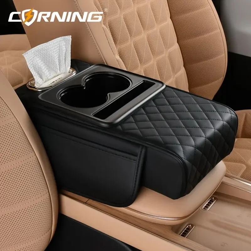 

Car Arm Rest Extension Cushion Multifunctional 7.5CM Thicken Center Console Box Cushion Elbow Support Pad Car Organizer
