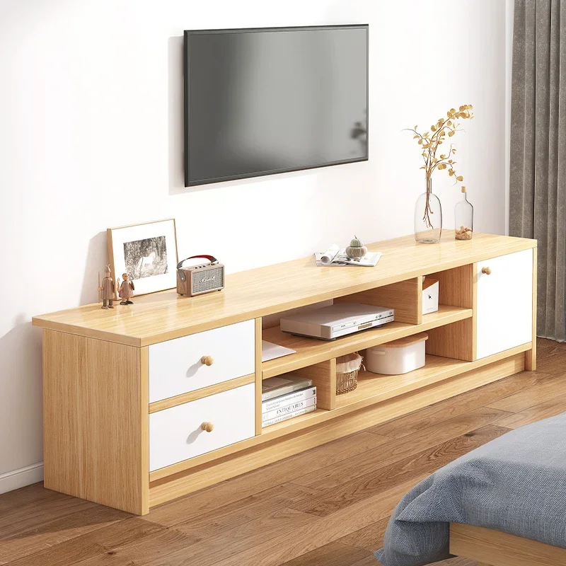 Simple and modern TV cabinet, small apartment living room, household storage bedroom, floor-to-ceiling TV cabinet