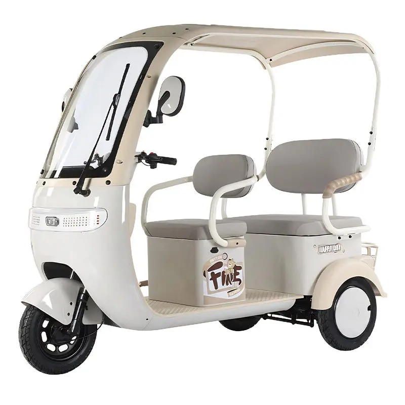 New electric tricycle with shed, family elderly scooter, large space to pick up and drop off children, battery car EXW