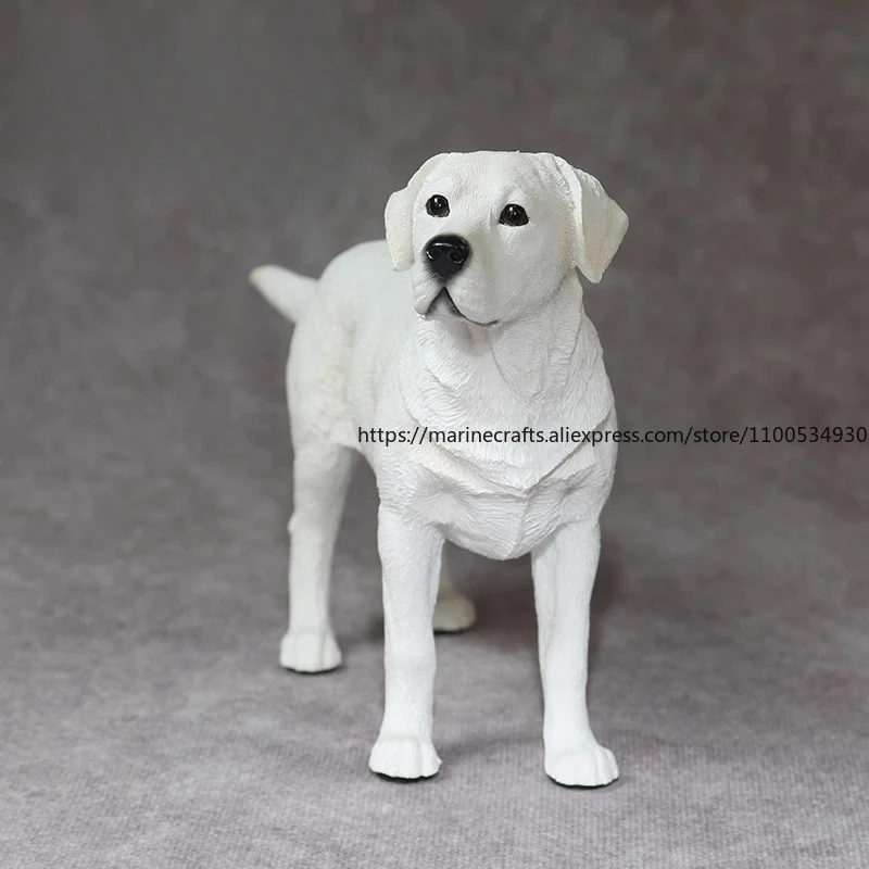 

Realistic White Labrador Dog Model Lifelike Car Decor Collectible Figurine Handcrafted Gift for Dog Lovers