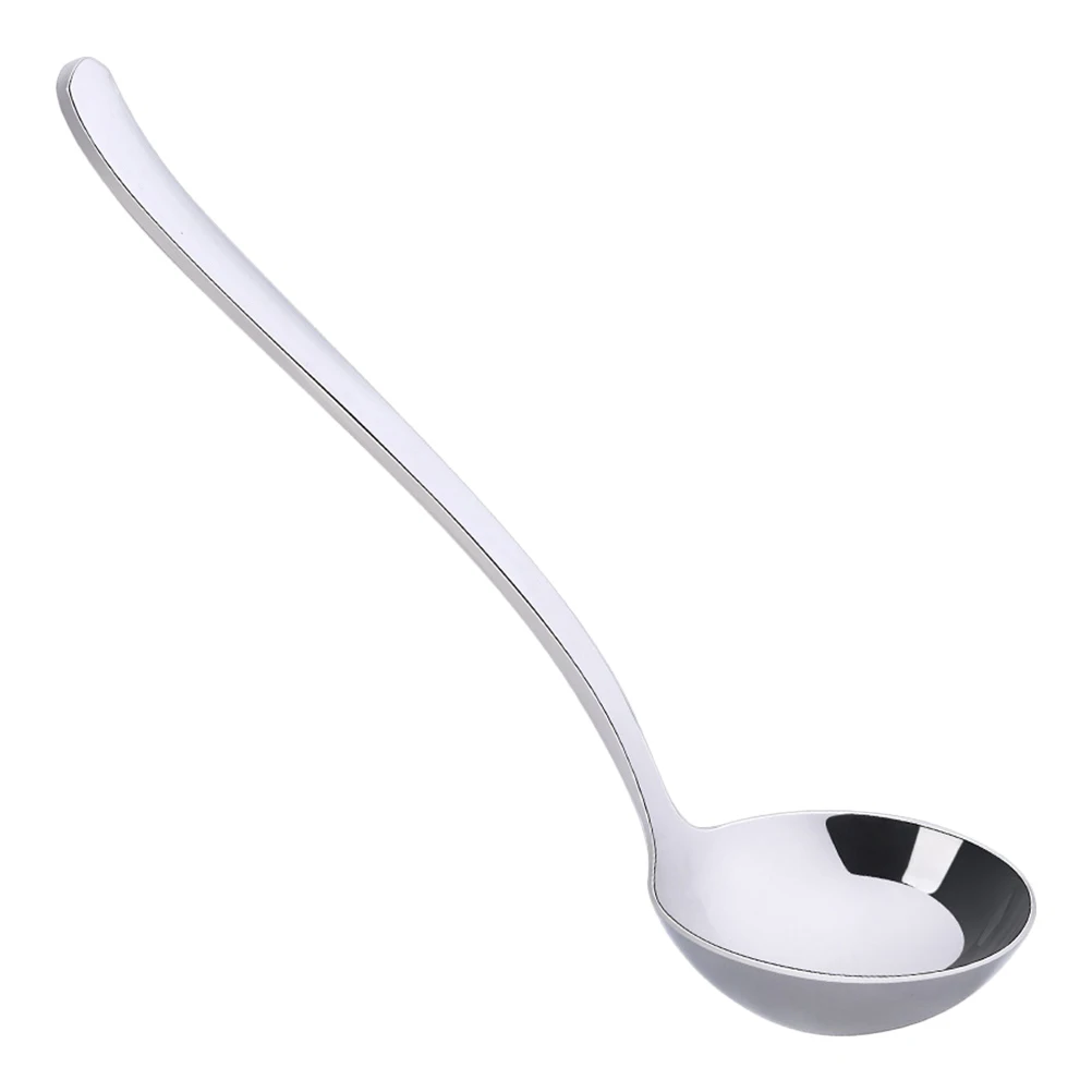 

Stainless Steel Soup Ladle Tableware Long Handle Cooking Rice Spoon Kitchen Utensil for Restaurant Home