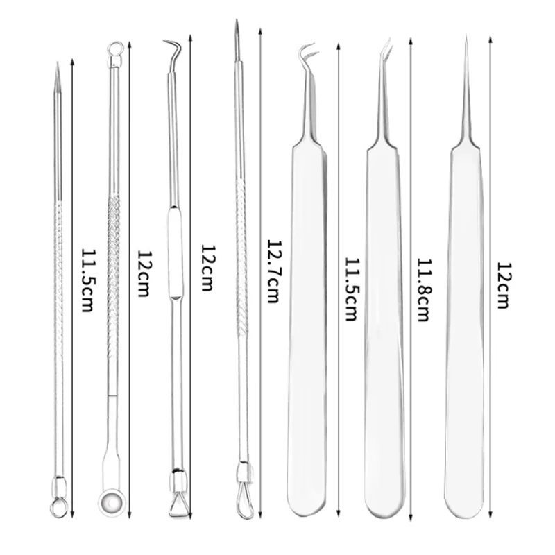 4/5 Stuks Mee-Eter Verwijderaar Comedones Extractor Acne Verwijdering Kit Voor Smet Whitehead Popping Pit Verwijderen Voor Neus Gezicht Gereedschap