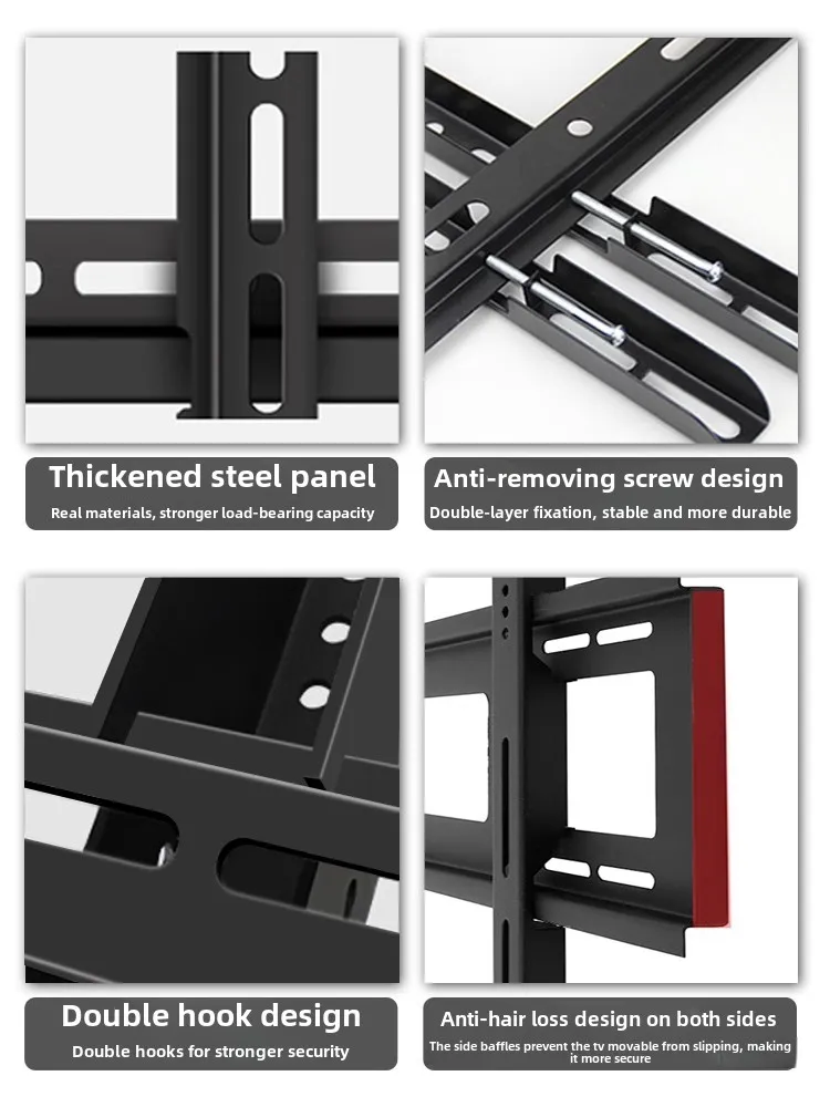 Suporte de parede universal para cabide de TV 324355657585   suporte de parede fixo em polegadas